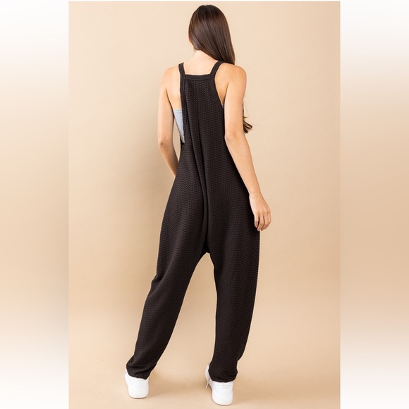 Boho Textured Fabric Harem Jumpsuit - Picture 7 of 7